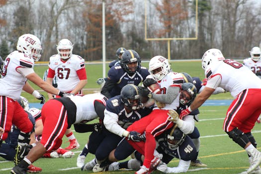 football player celebrating a touchdown