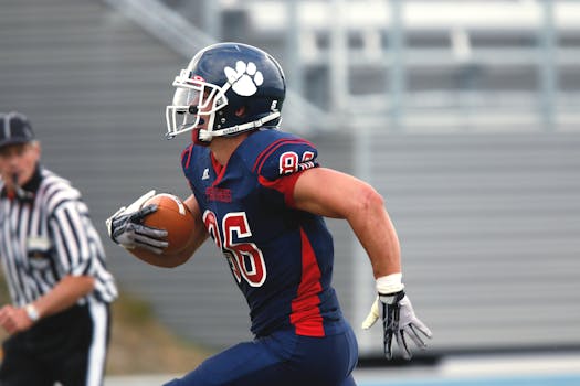 Player celebrating a touchdown