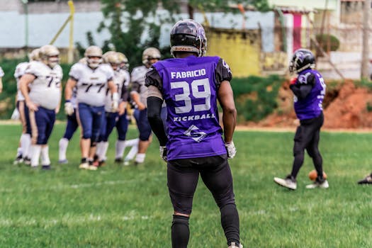 football player celebrating a touchdown